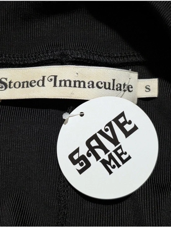 NWT Stoned Immaculate Black Disco Long Sleeve Ribbed Zip Front Shorts Romper-S - Picture 10 of 15